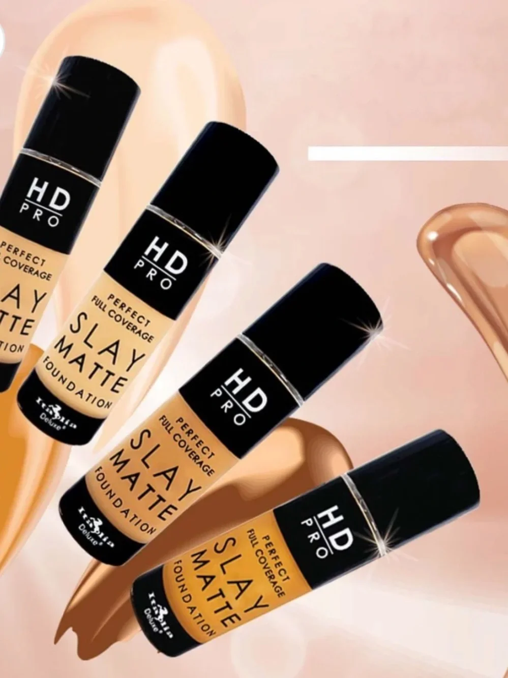 Italia Deluxe HD Pro Slay Matte Liquid Foundation - 3B Ivory, NEW